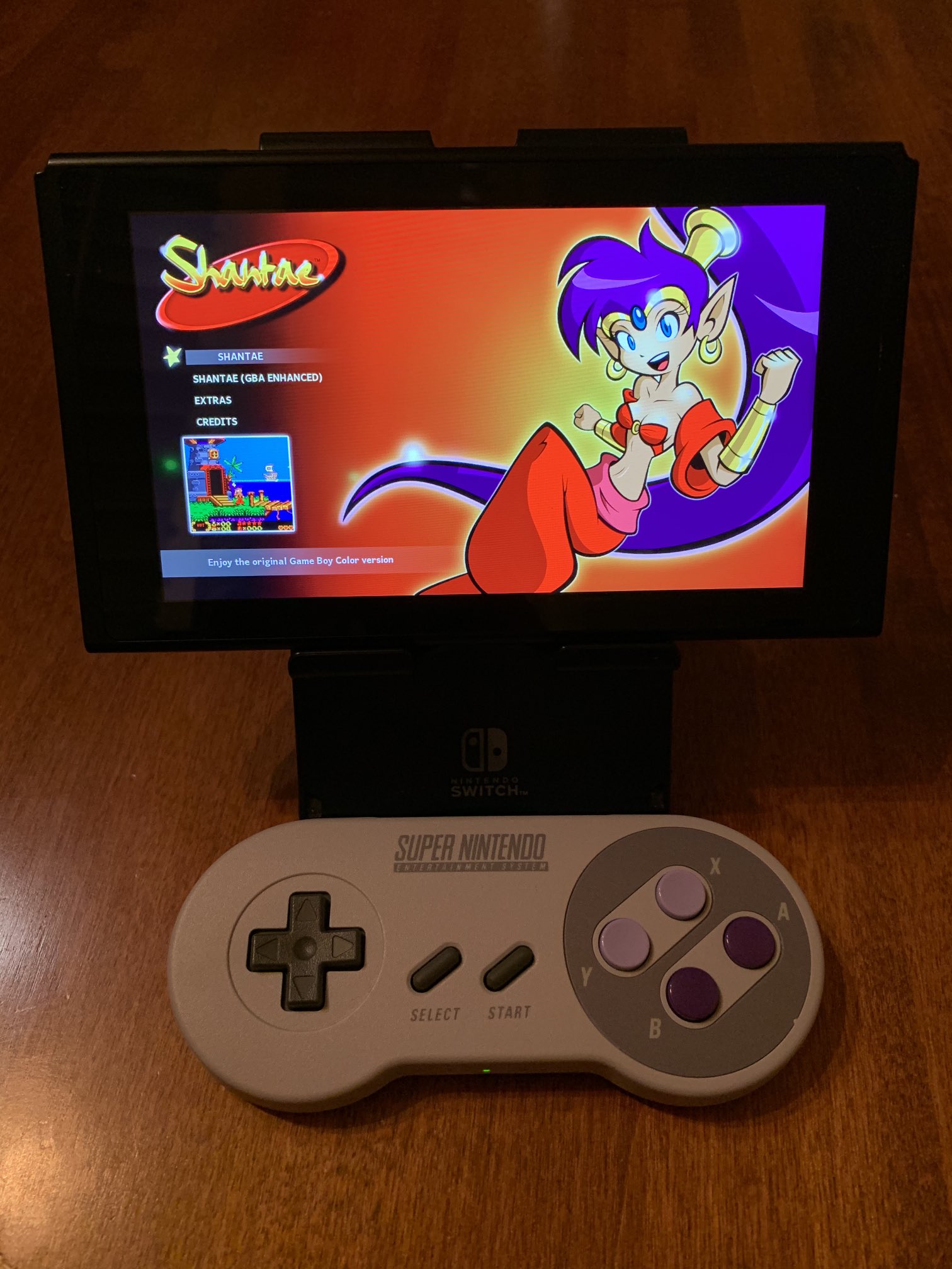 Matt Bozon Erin Created Shantae To Be For The Snes Originally So Playing With A Snes Wireless Controller Today Finally 27 Years Later On Nintendo Hardware Wow It S Hard