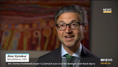 Thanks, <a href="/BreakfastNews/">News Breakfast</a> for having us on the show this morning to discuss Australia's booming #ETF industry.  <a href="/vynokur/">Alex Vynokur</a> <a href="/ABCaustralia/">ABC Australia</a> #latest