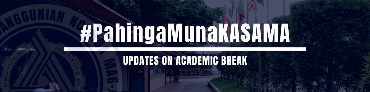  #PahingaMunaKASAMA UpdatesKASAMA’s letter of request for Academic Break for second semester is still on the process for approval. Updates will be posted in the comment section.