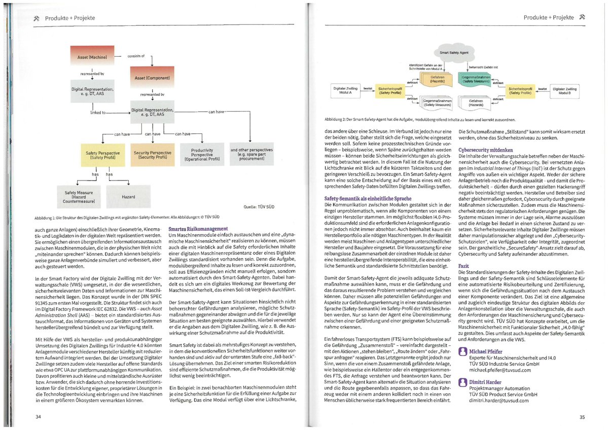 SmartFactoryKL's tweet image. Im aktuellen @atp_magazin ist das Thema #SmartSafety. Unsere #Whitepapers zum Download👉smartfactory.de/downloads-whit… &amp;amp;  #ModularSafety Expertengespräch👉youtu.be/la4cu0Iu7Is

@Pilz_INT @tuevsued @EmpolisSoftware @IBMDACH #Industrie40 @plattform_i40 @ZVEIorg @gsohn @IngVersteher