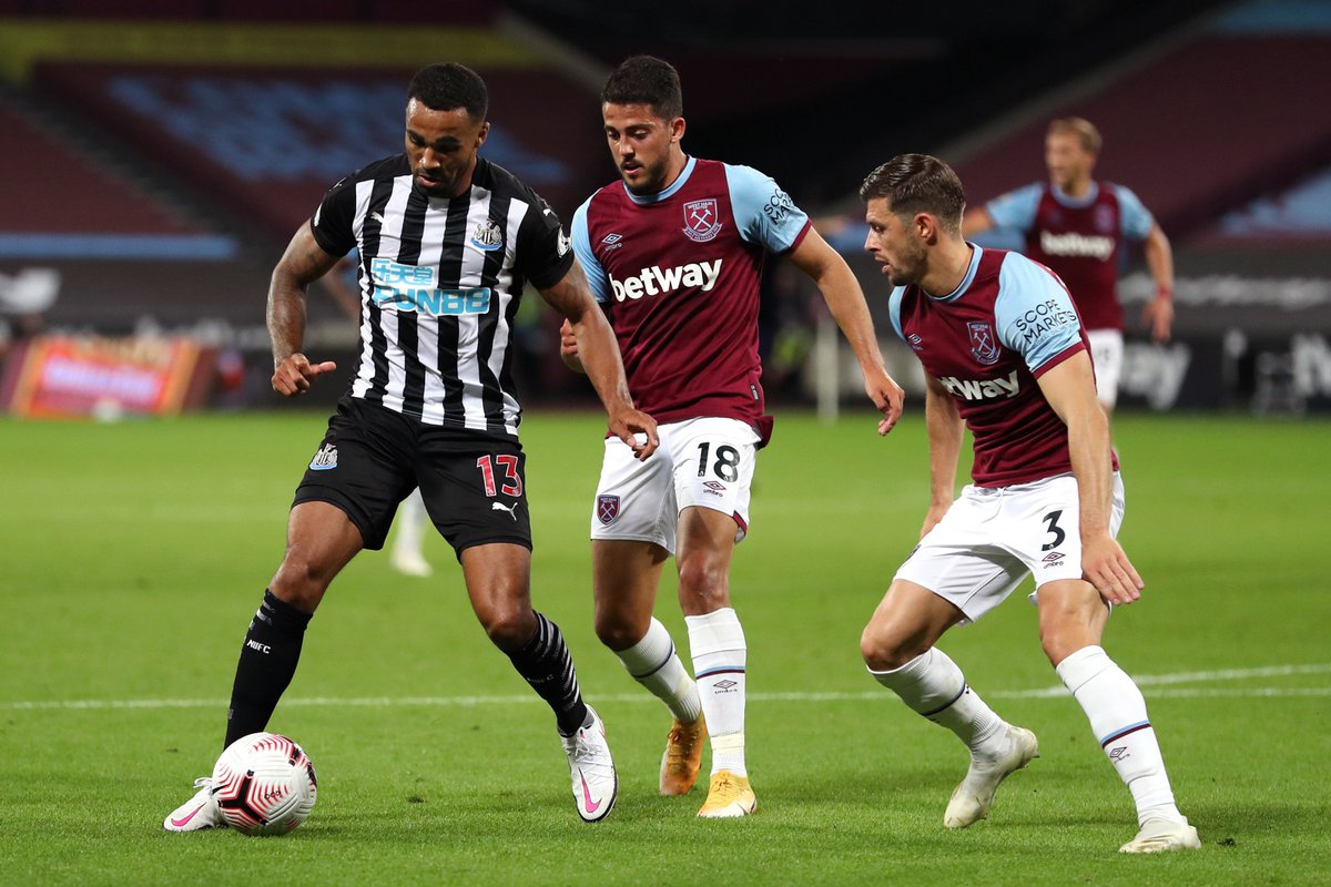 Game 2: Newcastle vs West HamGoals: 3 vs 2xG: 2.27 vs 1.95Shots: 16 vs 16SoT: 8 vs 6Top players for…xG: Joelinton (0.97), J.Lingard (0.87), A.Saint-Maximin (0.64)BCC: J.Lingard, V.Coufal, J.Bowen, Joelinton (1)Shots: A.Saint-Maximin (5), J.Lingard (4), J.Bowen (3)