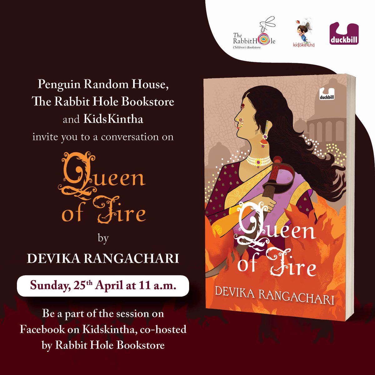 kidskintha's tweet image. #AuthorMeet, #bookevents 

Join us for a conversation with author Devika Rangachari on her book, Queen of Fire.
Penguinsters 
The Rabbit Hole 
Click here for more details:
cstu.io/d254da
