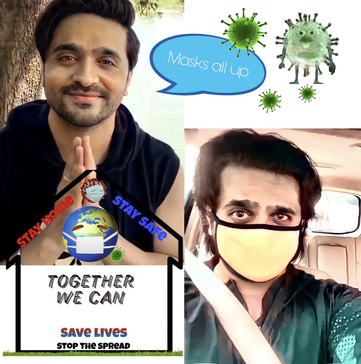 Masks all up! 
😷🇮🇳😷🌏😷
Stop the spread! 🙏
Stay safe! Save Lives! 
Together we can
⚡️🦠👊🦠⚡️
#AshishSharma 
#covid19 
#CovidIndia 
#WearAMask
#masksup 
#WearAMaskSaveAlife 
#StayHomeStaySafe 
#StopTheSpread 
#TogetherWeCan 
#CovidVaccine 
#GetVaccinated