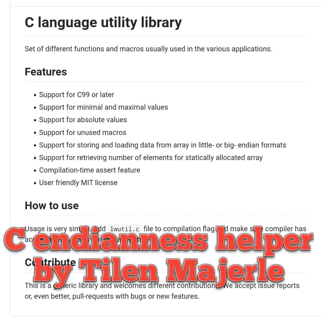 tamhanna's tweet image. No stopping @majerletilen. New #cprogramming library for #endianness and #arraydatastructure management in #microcontrollerprograms - if you want to grab the code, hit #GitHub at github.com/MaJerle/lwutil.
#embeddedsoftware #embeddedsystems…
📸 instagram.com/p/CN_2TsIj2g7/