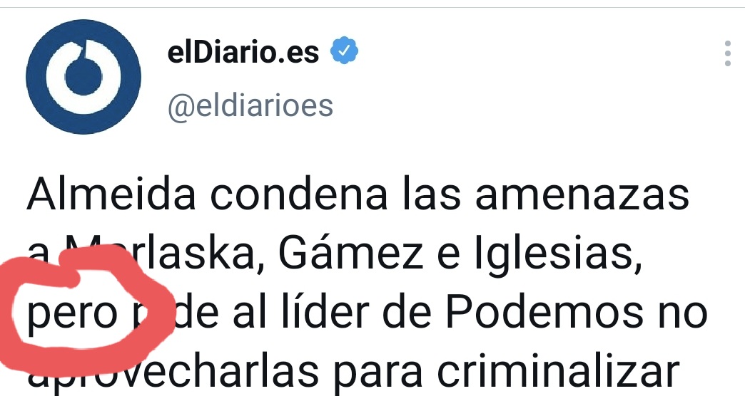 Bdía,
Gravísimas, las amenazas de muerte a Pablo Iglesias, al ministro del Interior y a la Directora de la Guardia Civil.
Impresentables,  las condenas con  "peros".