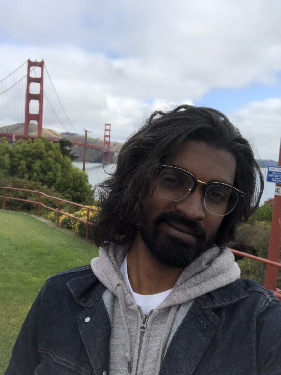I have a soft spot for the Golden Gate Bridge . It's halfway across the planet from where I am, and meeting it up close felt like the culmination of an important pilgrimage. (I made sure to bring a little piece of  with me) https://twitter.com/sarthakva/status/1385473472558600196