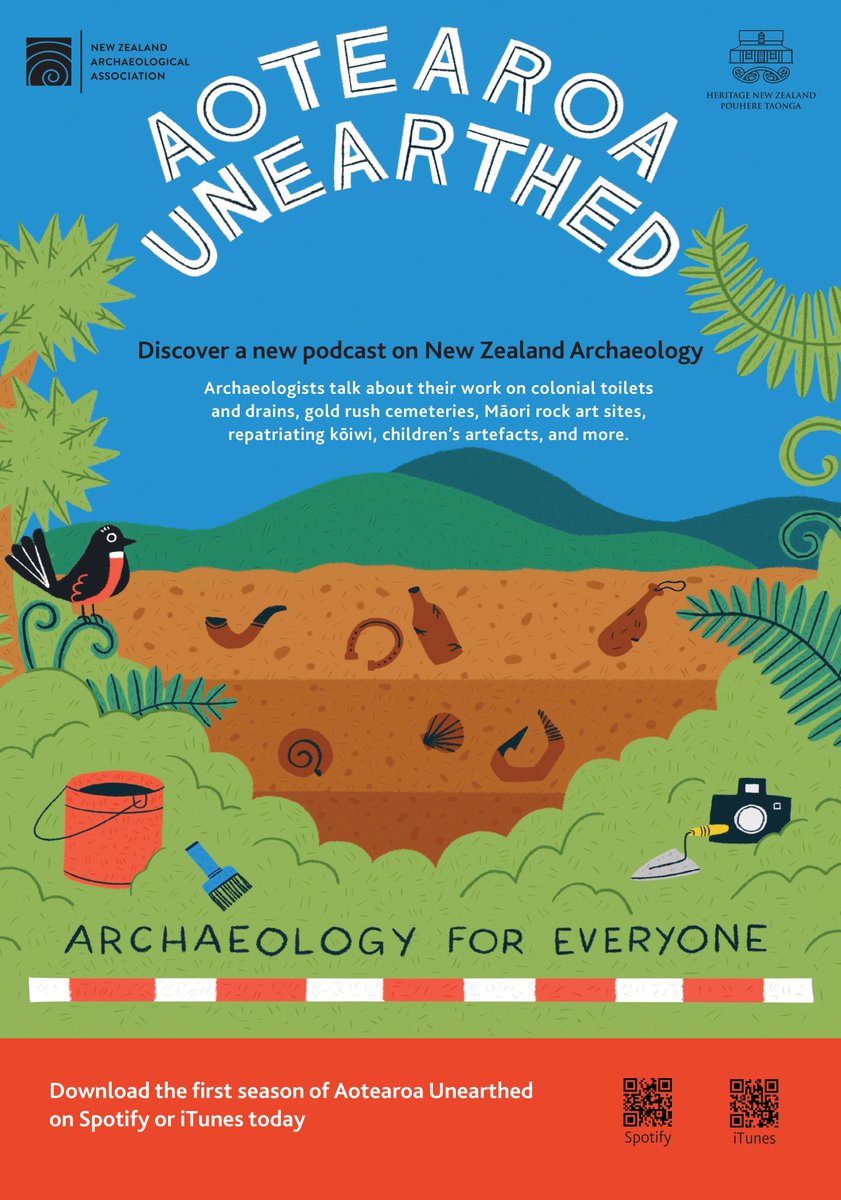(15/15) Wrapping this thread up with a cool new  #archaeology  #podcast that has just landed for  #NZArchaeologyWeek, Aotearoa Unearthed, a collaboration between  @heritagenz &  @nzarchaeology:  http://aotearoaunearthed.podbean.com  Enjoy!