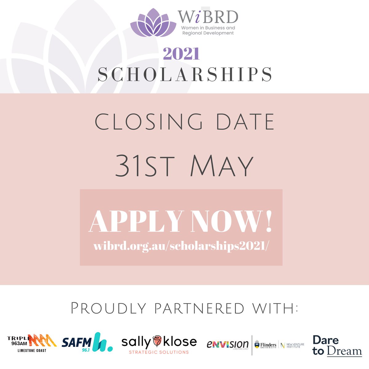 WIBRD's tweet photo. Three scholarships valued at over $2500 each available!
Apply today....

Check out the scholarships on offer here:
https://t.co/ZGhefhnCj0 https://t.co/iir5maI3bI
