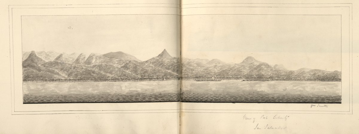 ccdinarte2010's tweet image. HACE 199 AÑOS, los contratistas George Smith y William Bolaert (1807-1876) pensaban que así debía ser el puerto de La Libertad. Dibujo y plano de 23 por 33 cm, conservados en la Biblioteca del Congreso, Washington D. C. @EfemeridesSV