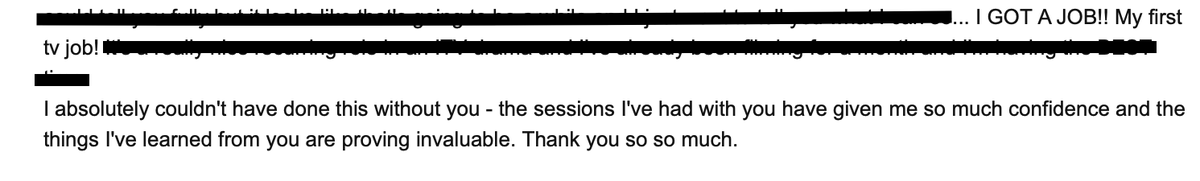 speaking2bheard's tweet photo. When an email like this arrives in the inbox, my week is made!  #Actors , trust and believe in your talent, your choices and decisions -  "...once that belief becomes a deep conviction, things begin to happen".  - Muhammad Ali  #casting #selftape https://t.co/2PGhcBu7oY