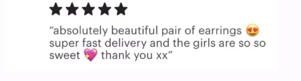 BotanicalGirls's tweet photo. Here are some of our reviews from our amazing customers !! Be sure to check out what we have for sale on our Etsy store here: https://t.co/dwIJY9K4ol #CustomerService #reviews #fivestar #etsy #etsybusiness #earrings #daintyearrings #aesthetic #sale #shopping https://t.co/I8i36GbgfL