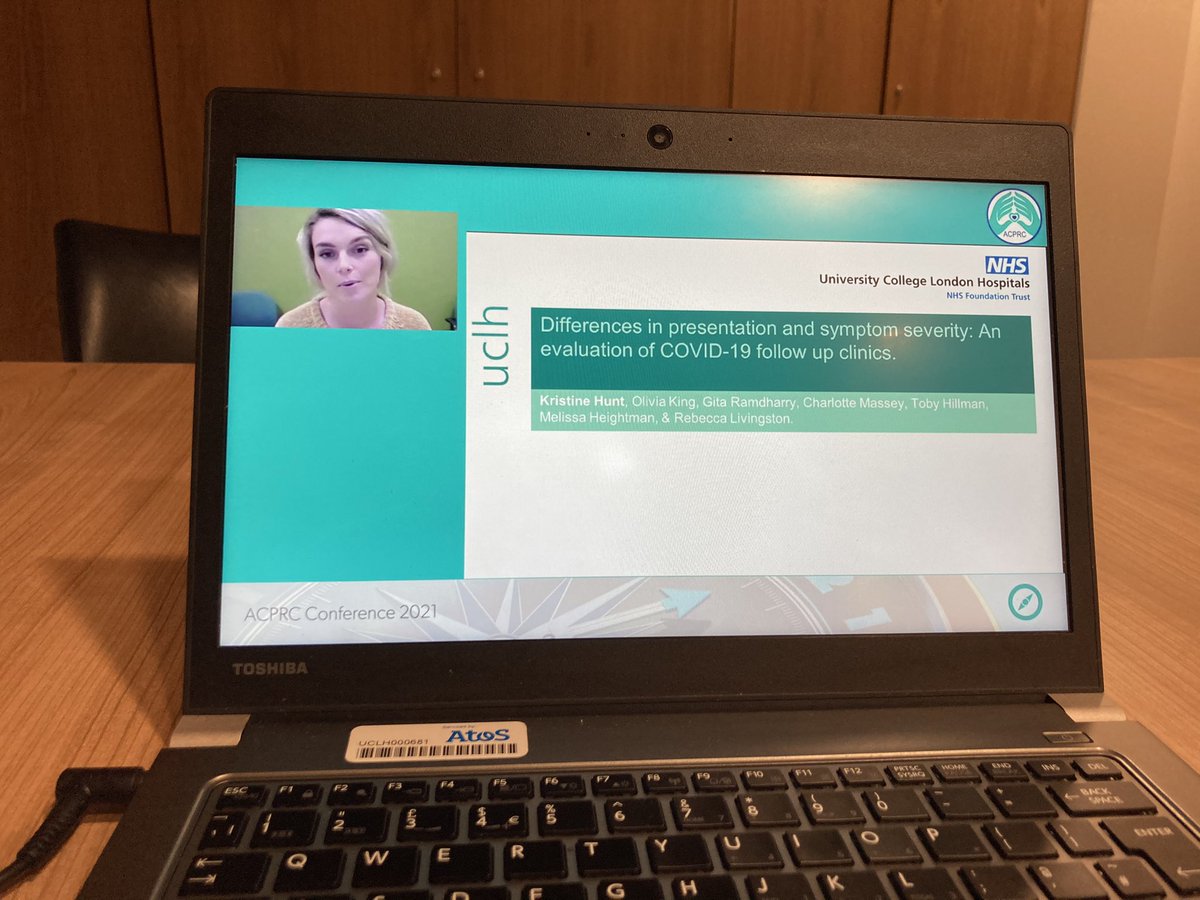Char_Massey's tweet image. Great talk by @KrissiHunt highlighting our data and learning from @uclh post COVID clinic #ACPRC21 @RebeccaMLiv
