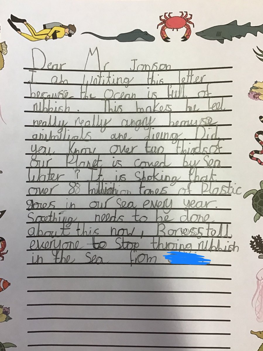 MrsPurkissWA's tweet image. Year 2 have been learning about how to look after our oceans as part of Earth Day celebrations! They've shown real passion &amp;amp; are disgusted by some of the facts they found out! They have all written a persuasive letter to our government to try &amp;amp; implement change! #REACH #WygateWay