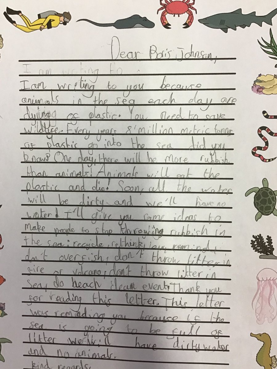 MrsPurkissWA's tweet image. Year 2 have been learning about how to look after our oceans as part of Earth Day celebrations! They've shown real passion &amp;amp; are disgusted by some of the facts they found out! They have all written a persuasive letter to our government to try &amp;amp; implement change! #REACH #WygateWay