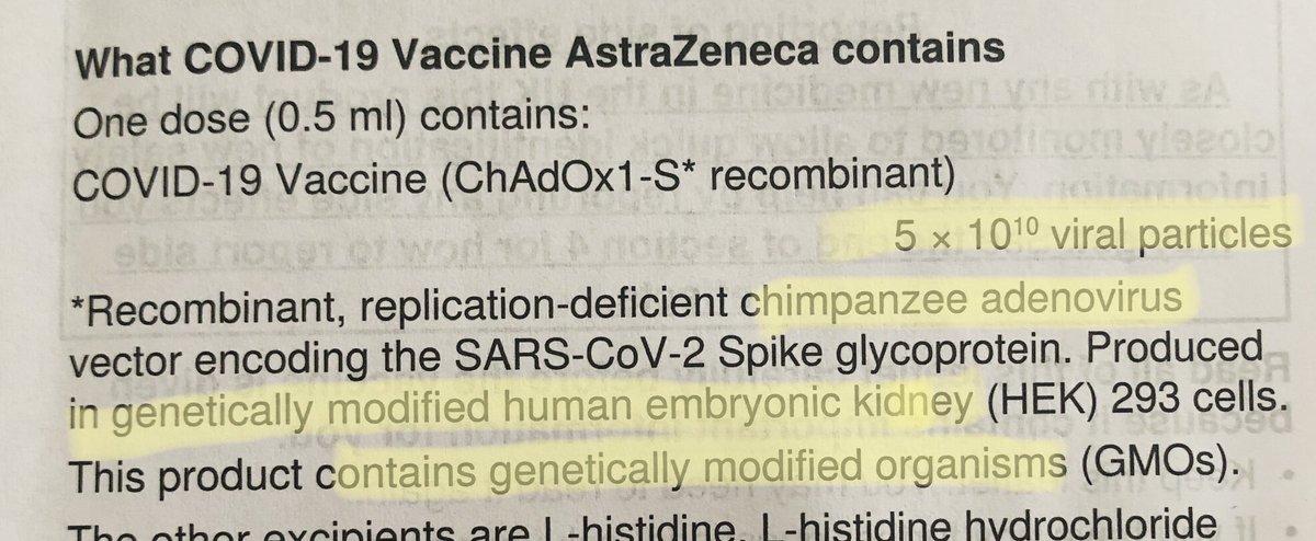 Got my second dose of 5*10**10 viruses, made using puréed human embryos and genetically modified monkey glands. I feel so much better now ... positively immortal 👍