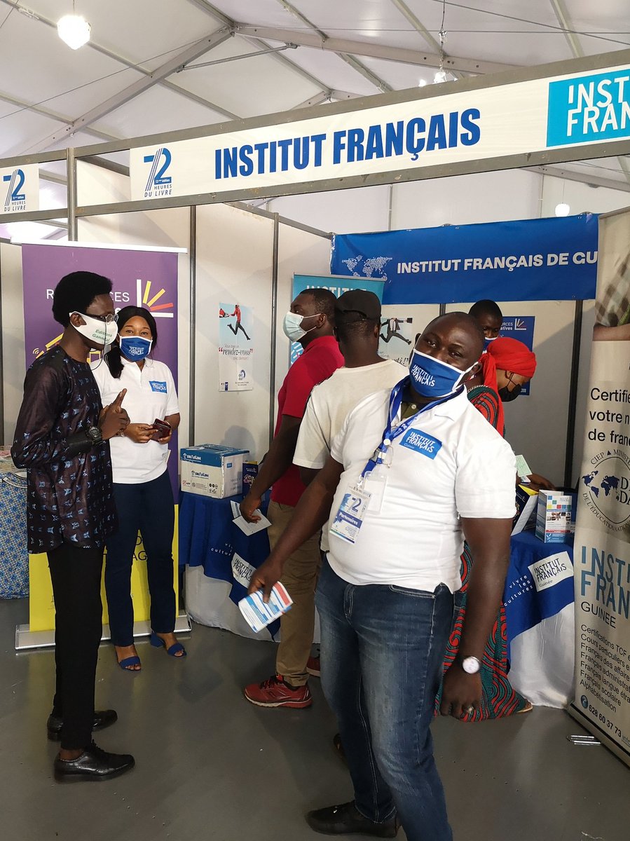 Toute l'équipe de l'IF #Guinee vous accueille aux 72h de Livre de #Conakry ! RDV dans le hall principal pour gagner des chèques-livres ! #ressourcesEducatives <a href="/IFParis/">Institut français</a>