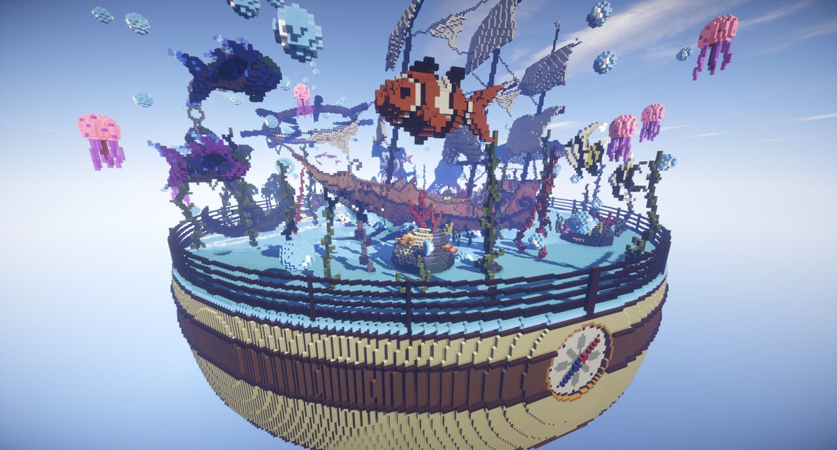 TeamDubMC's tweet image. Mapa Hub para EggWars construido por #Diegochurro para 
@SurvivalDub

Temática: Pirata / Fantasía