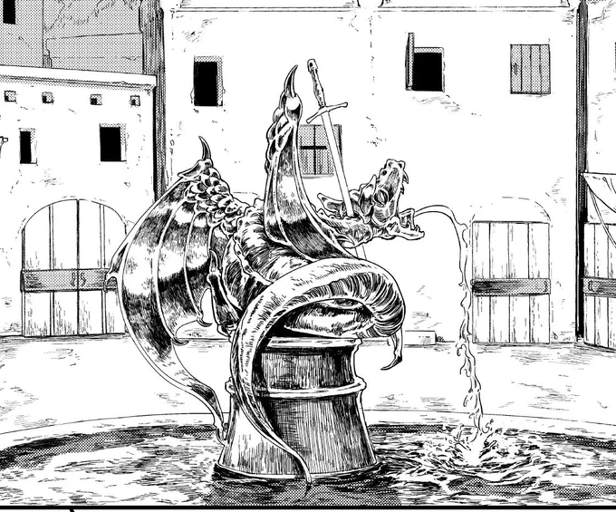 この噴水は「聖ジョージと竜」の印象が強く出ているので、ドラゴンの日に相応しいと言えるのでは…!ちなみに昨晩あげたレリーフはガウディのグエル邸の門のイメージが強いです。 