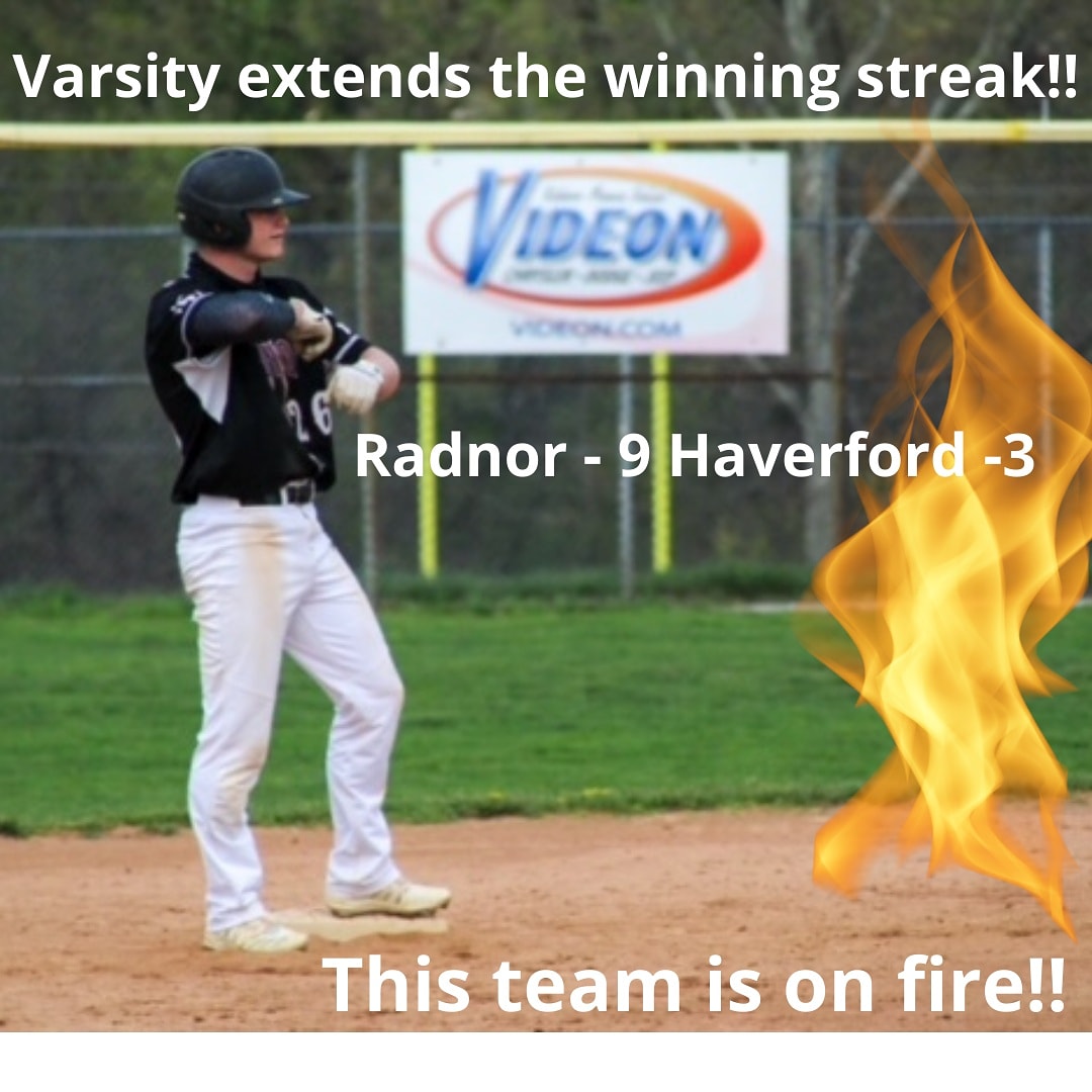 Time to celebrate another Varsity win!  Radnor -9 Haverford - 3