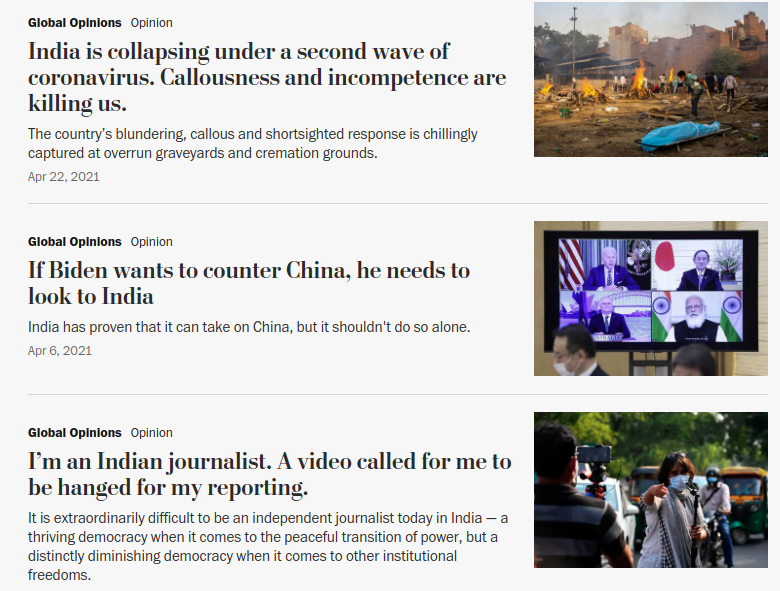 Here are her articles in the WaPo