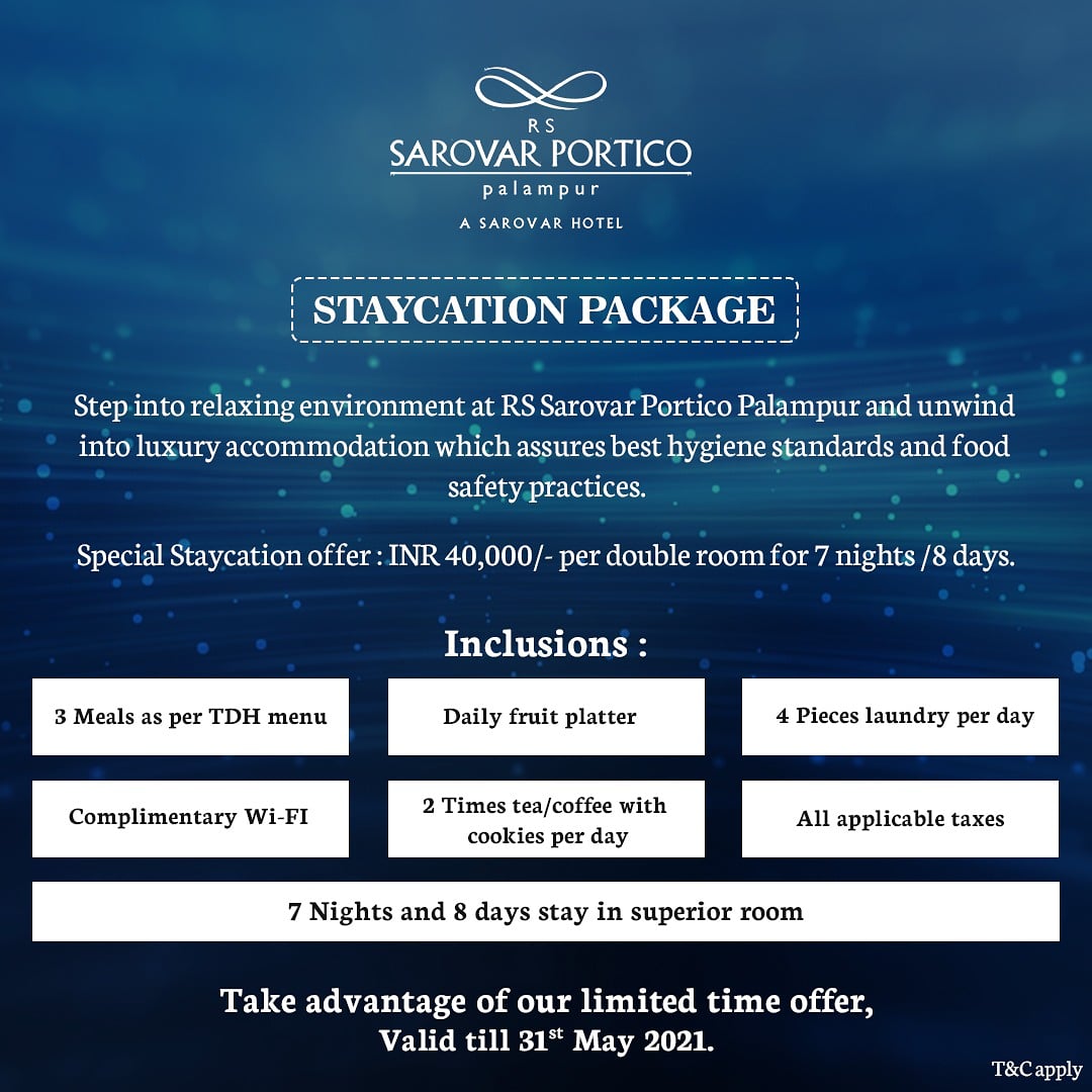 The only cure for your stressed out souls is #RSsarovarportico staycation therapy.

#staysafe  #staycation #hills #vibes #view #vacationmode #besthotelinhimachal  #naturelover