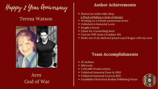 PantheonNews's tweet image. BEHOLD MORTALS:
On this glorious Friday, we continue to celebrate the 2nd Anniversary of @InThePantheon

Today we honor @FightingAres and his scribe @authorTeresaW 

You can read the 1st Ares story here: inthepantheon.com/ares-is-tricke… 

@RewrittenRealms