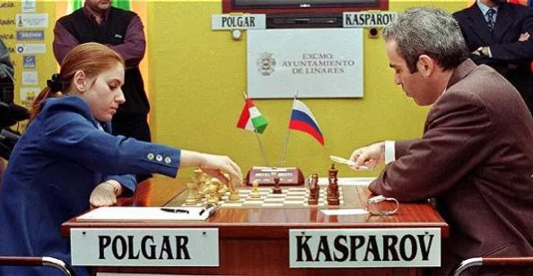 Then, finally, we have Judit. She was the fastest person in the world to achieve a grandmaster title, at just 15 years old!One guy, Garry Kasparov, said the follow about her: “She has fantastic chess talent, but she is, after all, a woman.
