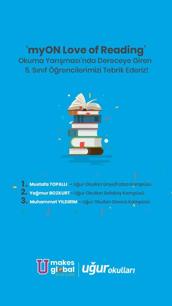 USefakoy's tweet photo. We're very proud of our student for her huge success 🥳🥳

Congrats Yağmur 🥰

#UmakesUglobal
#loveofreading
#Ulovereading
#Usefaköylovereading
#reading
#competition
#UğurSchools
#UğurOkulları
#UğurOkullarıSefaköy
#read2discover
#Widenyourworld
#myOnreader
#myOnreadingcompetition https://t.co/1DnTEQtqn1