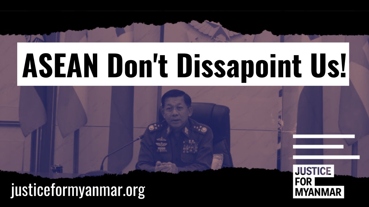 Justice For Myanmar (@justicemyanmar) on Twitter photo Leaders of <a href="/ASEAN/">ASEAN</a>: recognize the <a href="/NUGMyanmar/">National Unity Government Myanmar</a> as the legitimate democratic gov of Myanmar, NOT the military junta. #ASEANrejectSAC at #ASEANSummit! <a href="/jokowi/">Joko Widodo</a> <a href="/Menlu_RI/">Menteri Luar Negeri Republik Indonesia</a> <a href="/MuhyiddinYassin/">Muhyiddin Yassin</a> <a href="/HishammuddinH2O/">Hishammuddin Hussein 🇲🇾</a> <a href="/teddyboylocsin/">Teddy Locsin Jr.</a> <a href="/leehsienloong/">leehsienloong</a> <a href="/VivianBala/">Vivian Balakrishnan</a> <a href="/MFAThai/">กระทรวงการต่างประเทศ | MFA of Thailand</a> <a href="/FMBuiThanhSon/">Bui Thanh Son</a> <a href="/Asean2021_BN/">ASEAN 2021 Brunei Darussalam</a> Leaders of <a href="/ASEAN/">ASEAN</a>: recognize the <a href="/NUGMyanmar/">National Unity Government Myanmar</a> as the legitimate democratic gov of Myanmar, NOT the military junta. #ASEANrejectSAC at #ASEANSummit! <a href="/jokowi/">Joko Widodo</a> <a href="/Menlu_RI/">Menteri Luar Negeri Republik Indonesia</a> <a href="/MuhyiddinYassin/">Muhyiddin Yassin</a> <a href="/HishammuddinH2O/">Hishammuddin Hussein 🇲🇾</a> <a href="/teddyboylocsin/">Teddy Locsin Jr.</a> <a href="/leehsienloong/">leehsienloong</a> <a href="/VivianBala/">Vivian Balakrishnan</a> <a href="/MFAThai/">กระทรวงการต่างประเทศ | MFA of Thailand</a> <a href="/FMBuiThanhSon/">Bui Thanh Son</a> <a href="/Asean2021_BN/">ASEAN 2021 Brunei Darussalam</a>