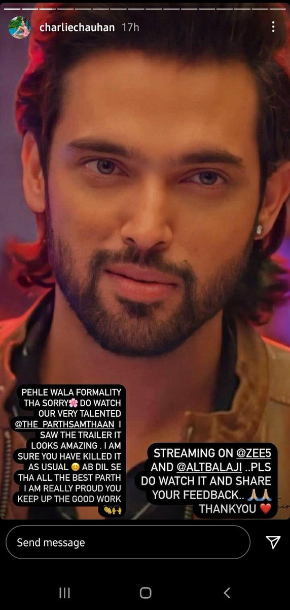 LaghateParth_FC's tweet photo. This is super cute 😇
#ParLie ❤
Wishes for #MaiHeroBollRahaHu
@LaghateParth @angelcharlie8
#ParthSamthaan https://t.co/oJYPkdahdM