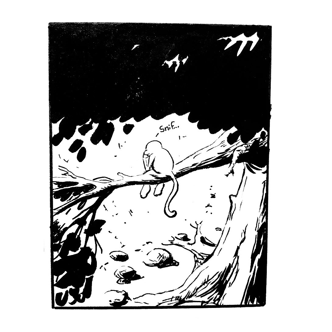 Canonballisland's tweet photo. CHAPTER 7 82 “FAR ENOUGH?” #CannonballIsland #Semifinal  #bugwars #webcomics #webcomic #dailycomic #Jurassicsketch #JurassicPark #dailycomics #comic #dailywebcomic #comicart #comics #comicstrip #InkDrawing #comic #determination #confidence https://t.co/r6b5LKQYdh