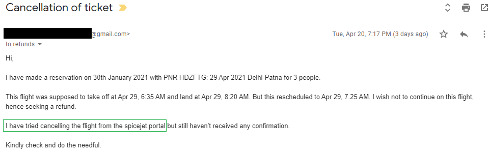IshanRustagi's tweet photo. @flyspicejet @makemytrip In 3 days I haven't got any reply either from the refund team or customer care team. I believe, SpiceJet is assuming that the customer will understand everything on it's own. https://t.co/bA5fqTl1LX