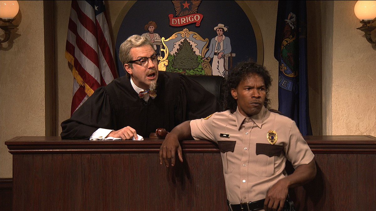 BalconyIsClosed's tweet photo. After #TedLasso Jason Sudeikis should star in another feel-good fish-out-of-water sitcom based on a strange character he only played in two sketches. Just sayin’... #MaineJustice #SNL https://t.co/Gjn73qVE5J