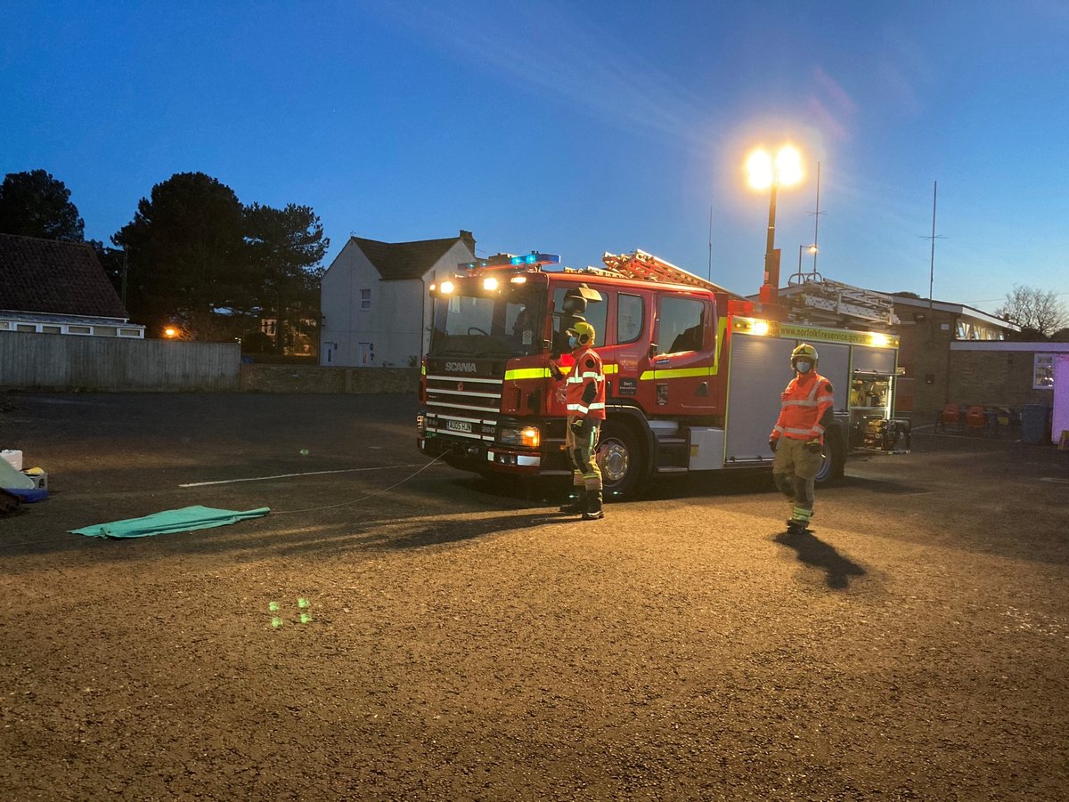 Norfolkfire's tweet photo. We do much more than put out fires. Here's Hunstanton crew at a road traffic collision training exercise. 

Like many of our on-call stations, they need a new crew member- could that be you? They train on Mondays (6:30-9:30pm). 

More at:  https://t.co/r0G9tGnBfi  

#OnCallFire https://t.co/sQHdeA4nTR