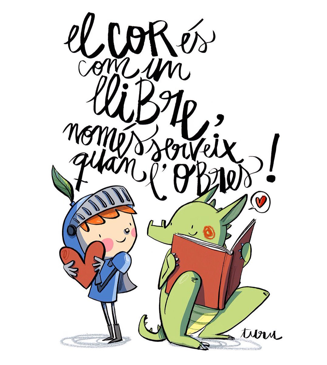 AfaCossetania's tweet photo. Ni els dracs són tan ferotges, ni les princeses són tan fines, ni els cavallers són tan valents! #SantJordi  #SantaJordina 
🐉📚🌹
Bona diada a totes, que la lectura ens faci lliures! 

🎨 @joan_turu https://t.co/f1zmTRGn2Y