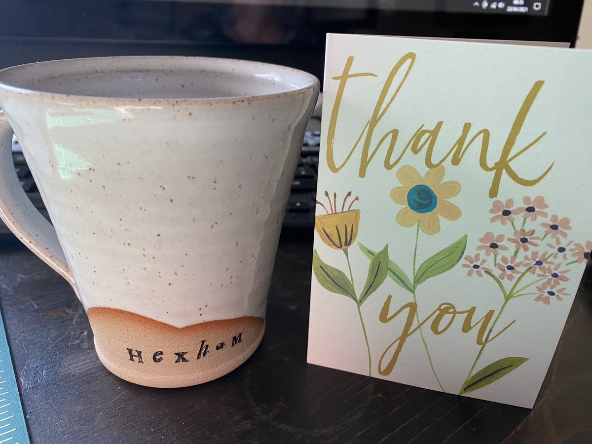 jackieweaver's tweet image. Many thanks to the Open Hexham team for my delightful reminder of our time together.  Lovely gift and card:)