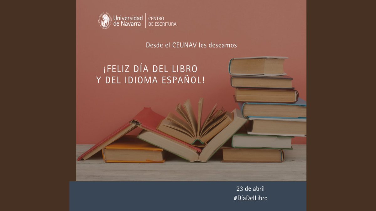 ceunav's tweet photo. ¡Leer es uno de los mayores placeres de la vida!
Desde el #Ceunav os deseamos un feliz #DiaDelLibro y #DíaDelEspañol.
📚🌹 https://t.co/OQpqjEAGjk