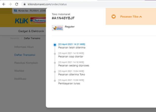 murfiqi's tweet photo. @KontakIndomaret mohon maaf, pesanan belum diterima namun disistem kok udah diterima https://t.co/5dlJlxbVfG