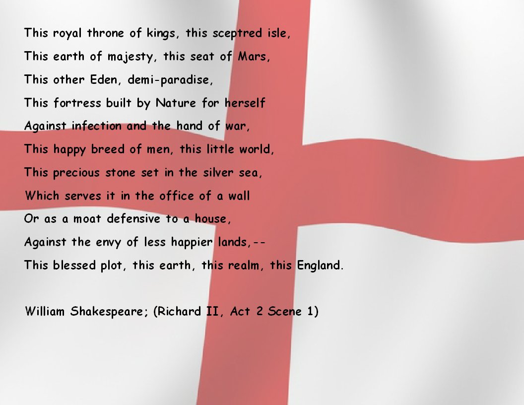 Happy St George’s Day to all and Happy Birthday William Shakespeare!

#england #proud