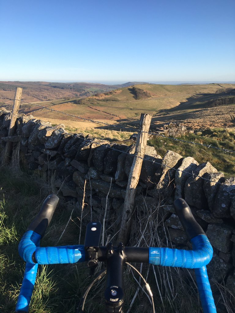 Life behind bars. Stunning early ride up Long Hill, but bloody freezing.