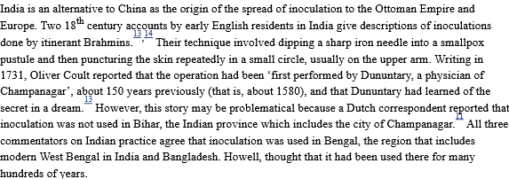 (of course there were inoculations using cow pustules that were in existence in India much, much before Jenner, Indians had treatments for smallpox from earlier times, but then... we are only talking about the 'Sacred Cow' connection to 'Vaccine' in this thread) 3/4