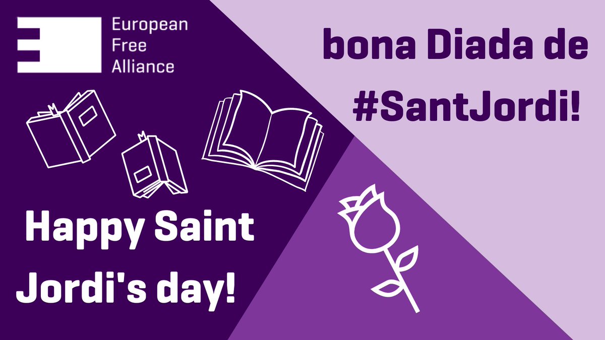 EFAparty's tweet photo. Happy #SaintJordi day to all of our followers! 

Us desitgem una molt bona Diada de #SantJordi a totes i a tots!

May you receive plenty of carnations and lots of books! 🌹📚🌹📚🌹📚

#SaintJordi2021 #VallèsOccidental https://t.co/XAGDjUlW4f