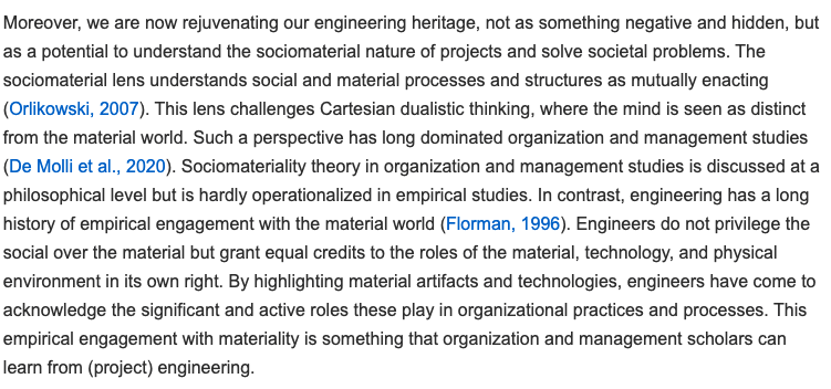 DanielHall__'s tweet photo. Nice editorial in @PMJ_editors special issue.
@BonanomiM &amp; I were happy to add our ideas (https://t.co/ZENAO5lmcu) to this "engineering heritage" in project organizing. 
TY to guest editors for pointing out strengths and weaknesses of engineering perspective to project management https://t.co/PnOOVbOoxa