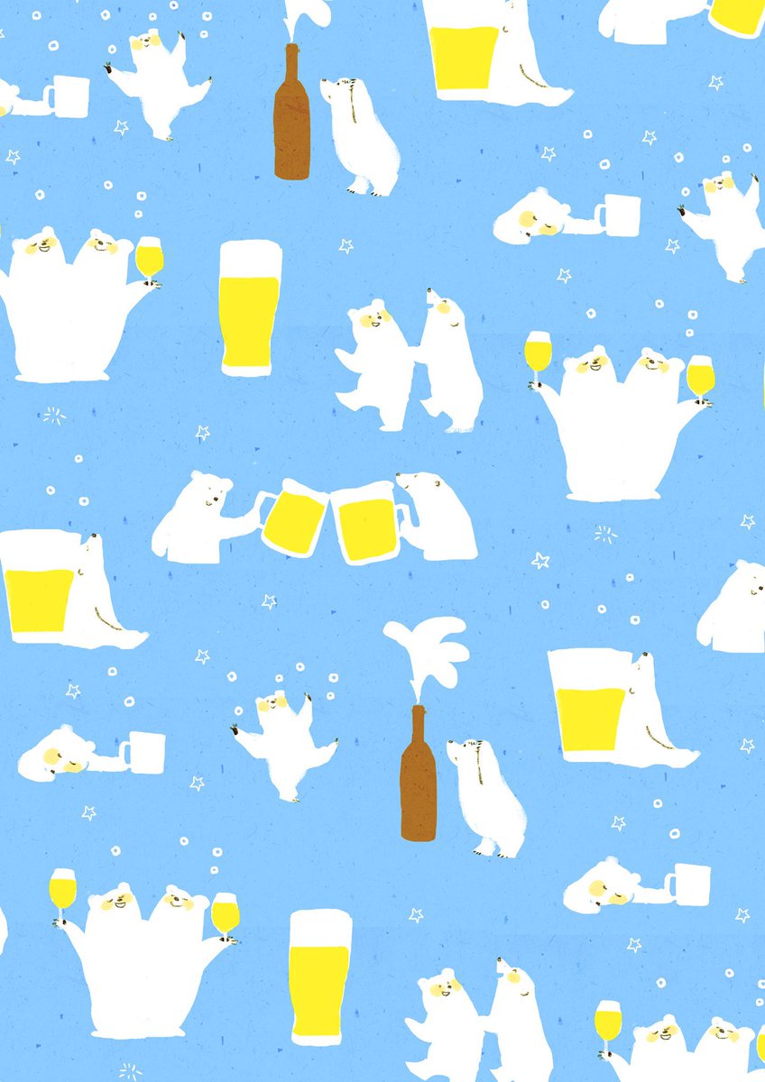 「#ビールの日 」|ももろ　4／20発売絵本「パンダのパクパクきせつのごはん」のイラスト