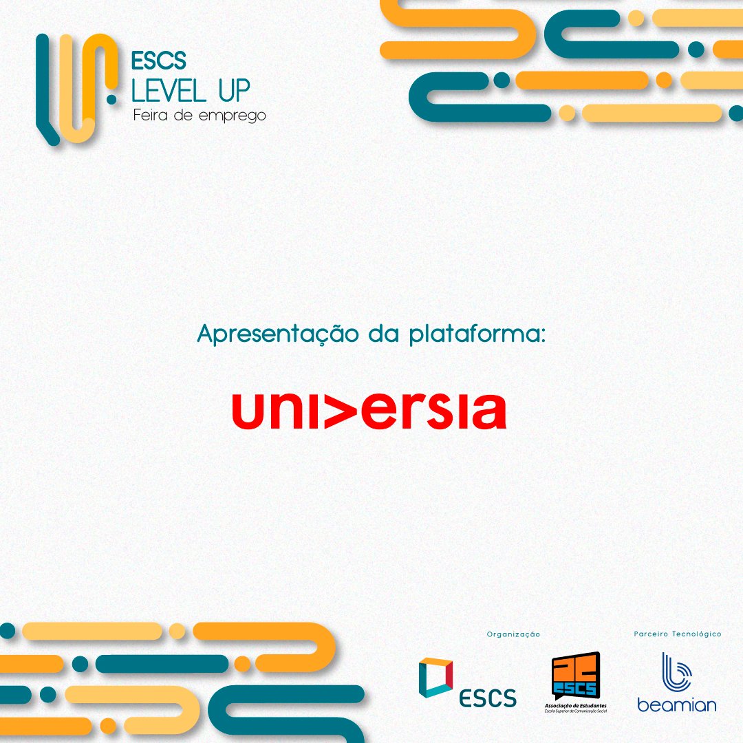 ESCS's tweet image. 📢 Sabias que a ESCS vai ter um novo Portal de Emprego, que será lançado no dia da Feira de Emprego #ESCSLevelUp? 📢 • 📌 Inscreve-te na sessão da @Universia: bit.ly/3gnPAt4