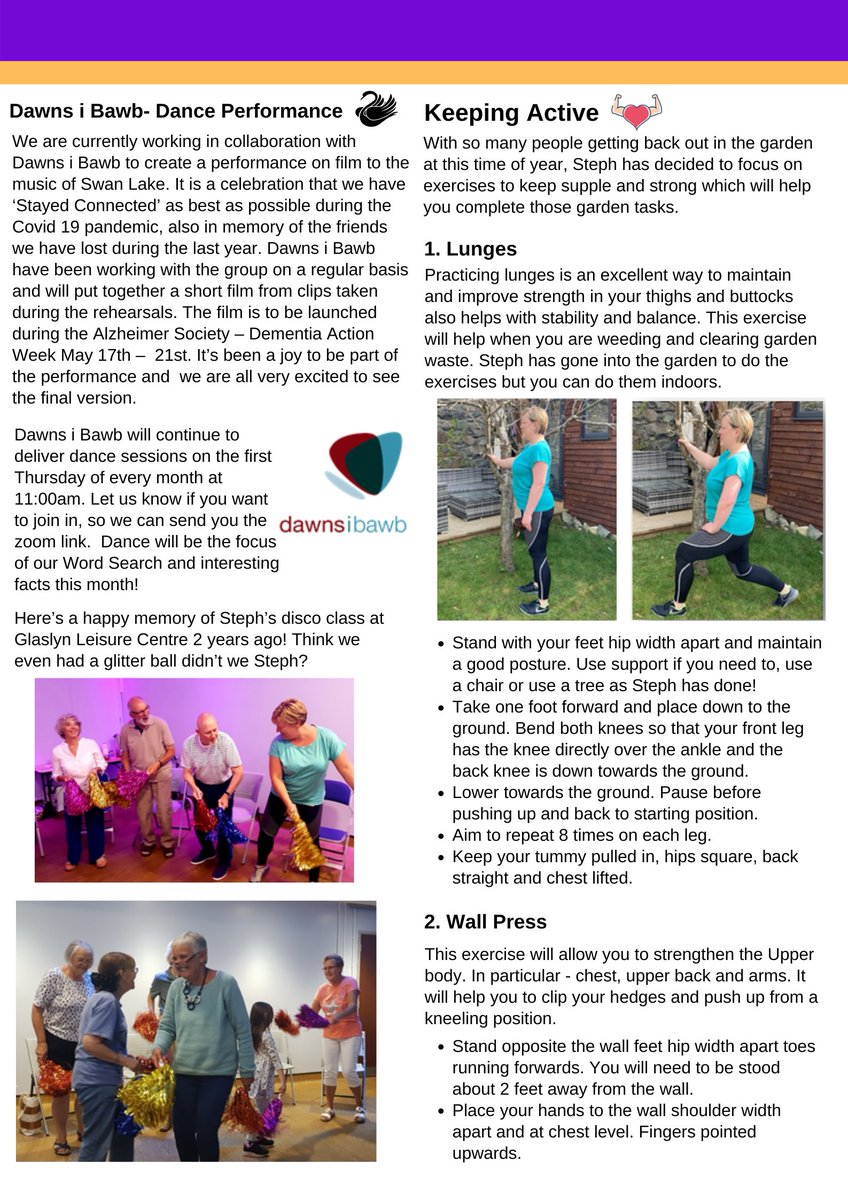 DementiaGo's tweet photo. April's Edition of Dementia Actif Gwynedd's Newsletter- Edition 19! https://t.co/YTqWVJrJ9X