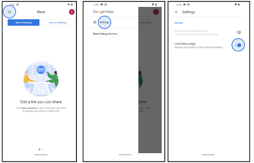 NinaTrankova's tweet photo. 🪘📲 NEW : Meet Data Saver Mode on Android and iOS
✅Limit data use, conserving data on your mobile plan
✅Conserve battery power
✅Lower the demand on your phone’s CPU
https://t.co/ohSuwusXzG #GoogleMeet
#GoogleWorkspace #Updates #GoogleWorkspaceEasy https://t.co/GWiZ6JYqUx