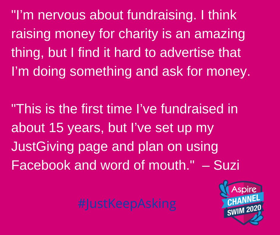 AspChannelSwim's tweet image. On #FundraisingFriday we know it can be hard to ask people to sponsor you but all our swimmers tell us the trick is to keep posting about your challenge on social media and to #JustKeepAsking... so give it a try today!