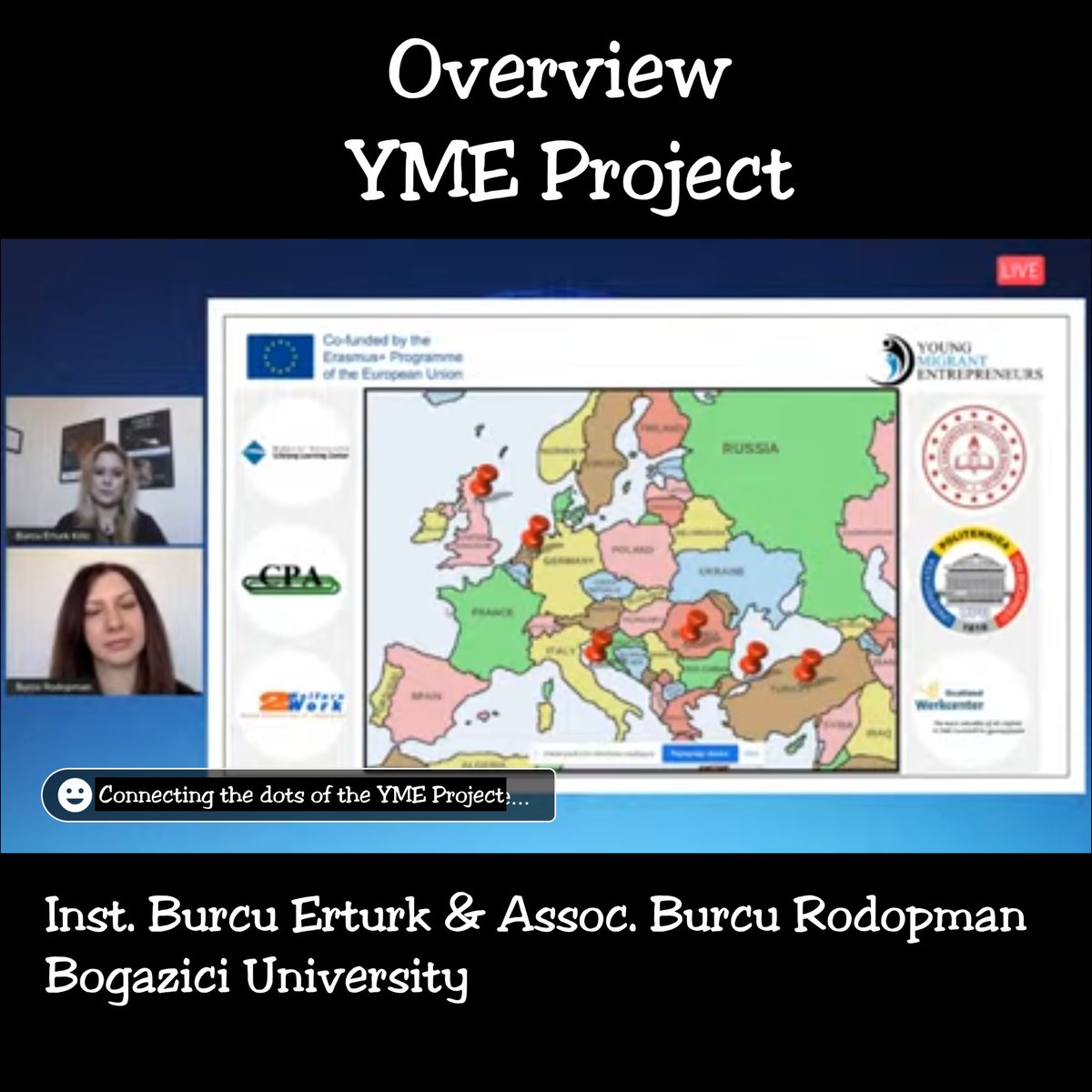 Yesterday the. <a href="/YMEProject/">YMEProject</a> YouTube Event was held. Great Overview presentation of .<a href="/BurcuErturk/">BRC</a> and Burcu Rodopman of the. <a href="/Bogazici_Bilim/">Boğaziçi’nde Bilim</a> University: 'Connecting the Dots'