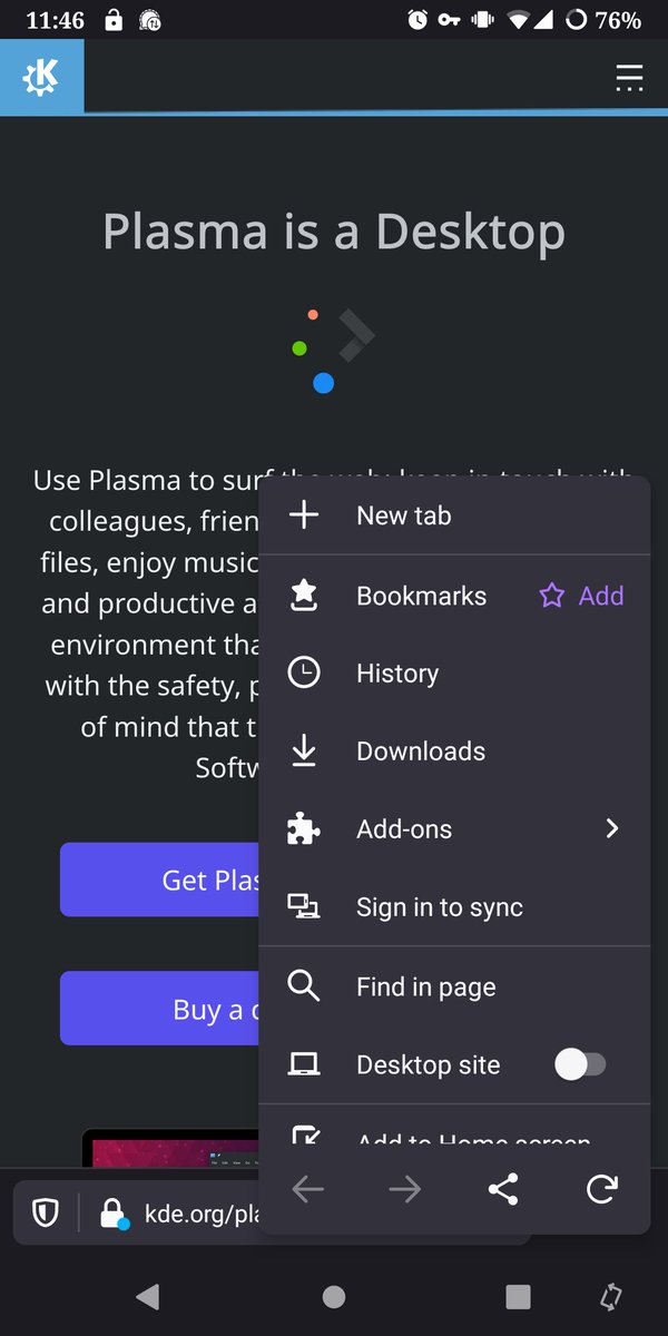 Yay! Navigation and share are non-scrollable in the new menu. Awesome!